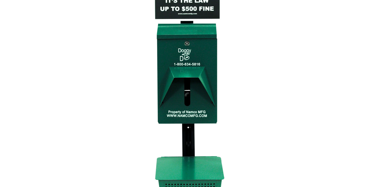 Pet Waste Station With 6ft Pole Bundle Namco Manufacturing